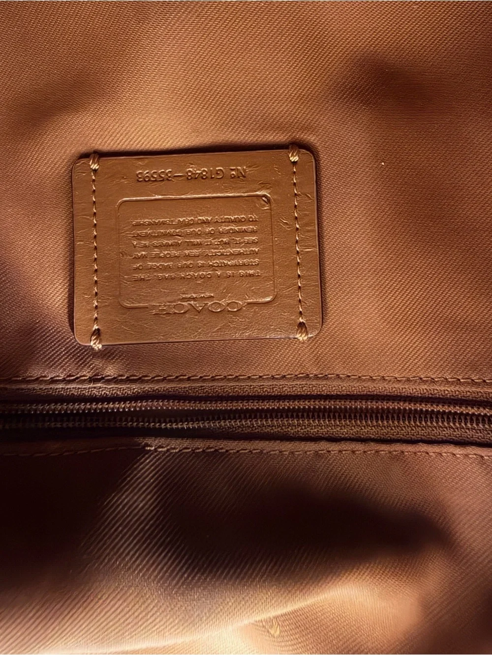 Coach Saddle Brown Pebbled Leather Hobo with Gold Hardware